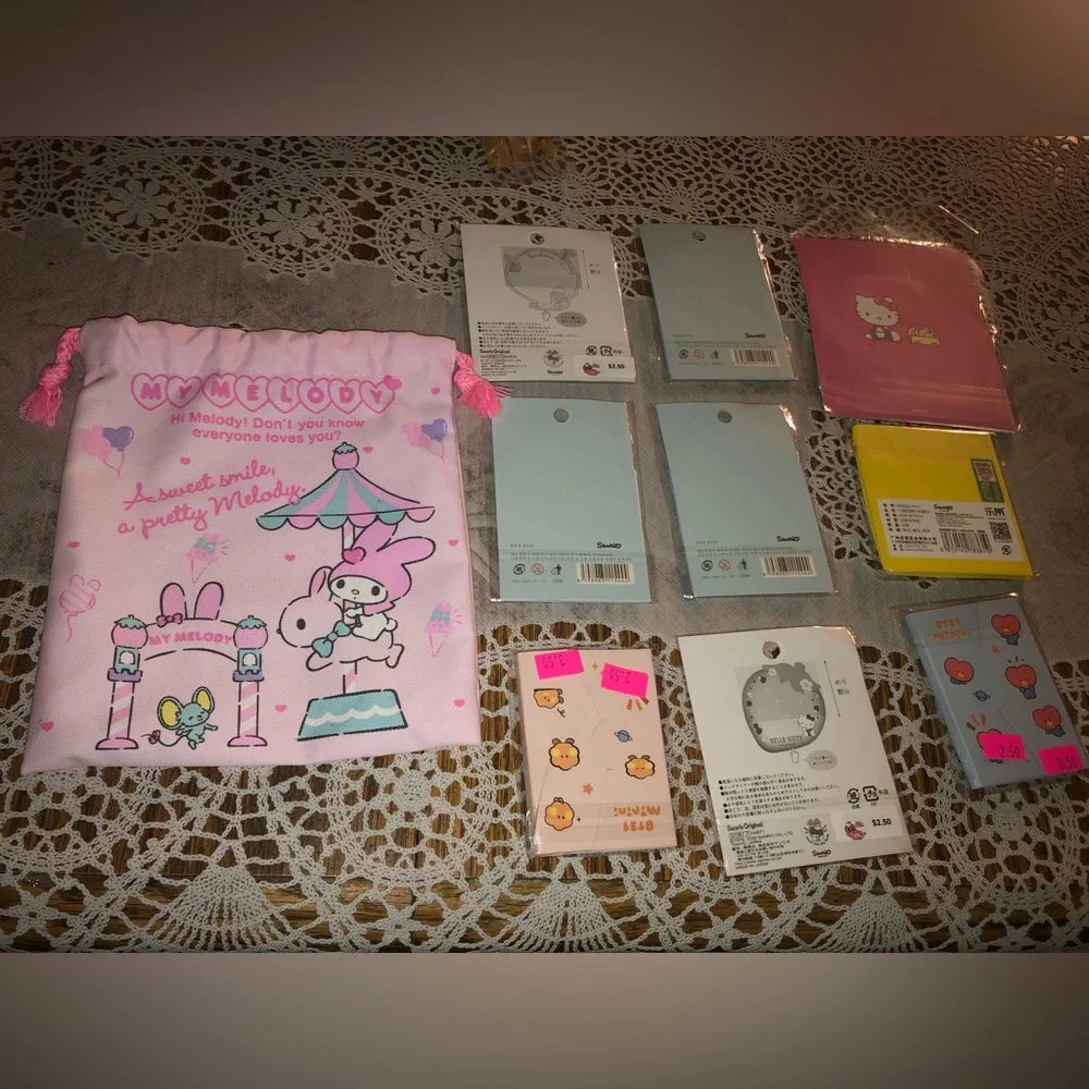 Sanrio Hello Kitty Assorted Stationary & Drawstring Bag